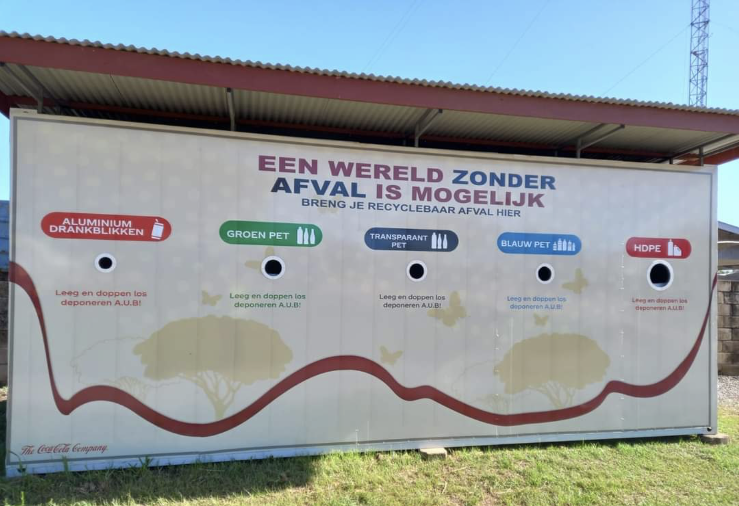 Recycling initiatief in Brokopondo